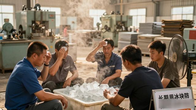车间高温不用愁 南京防暑降温冰块成了工人的救命凉方